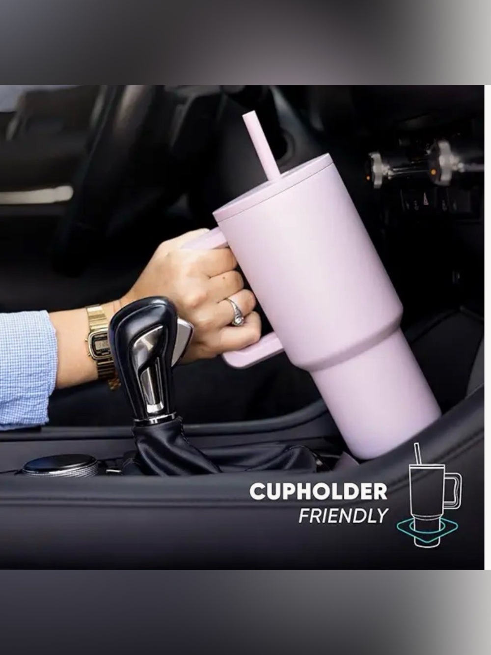 Simple Modern 40oz Pink Trek Tumbler with Handle - Picture 4 of 6